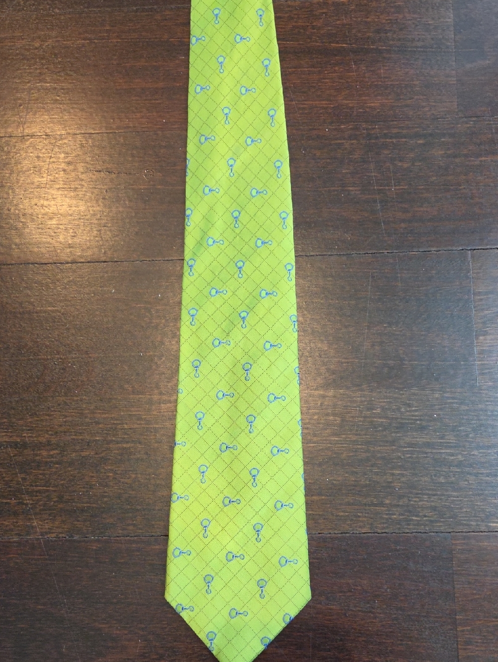 NWOT MEN'S GUCCI GREEN AND BLUE NECK TIE 100% SILK $250 MADE IN ITALY